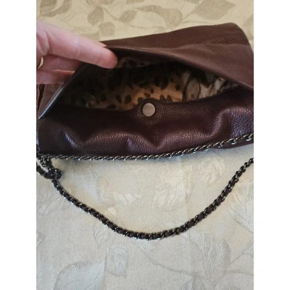 Aimee Kestenberg Purse Leather Fringe Tassel Flap Double Entry Chain Strap Boho - Picture 9 of 16